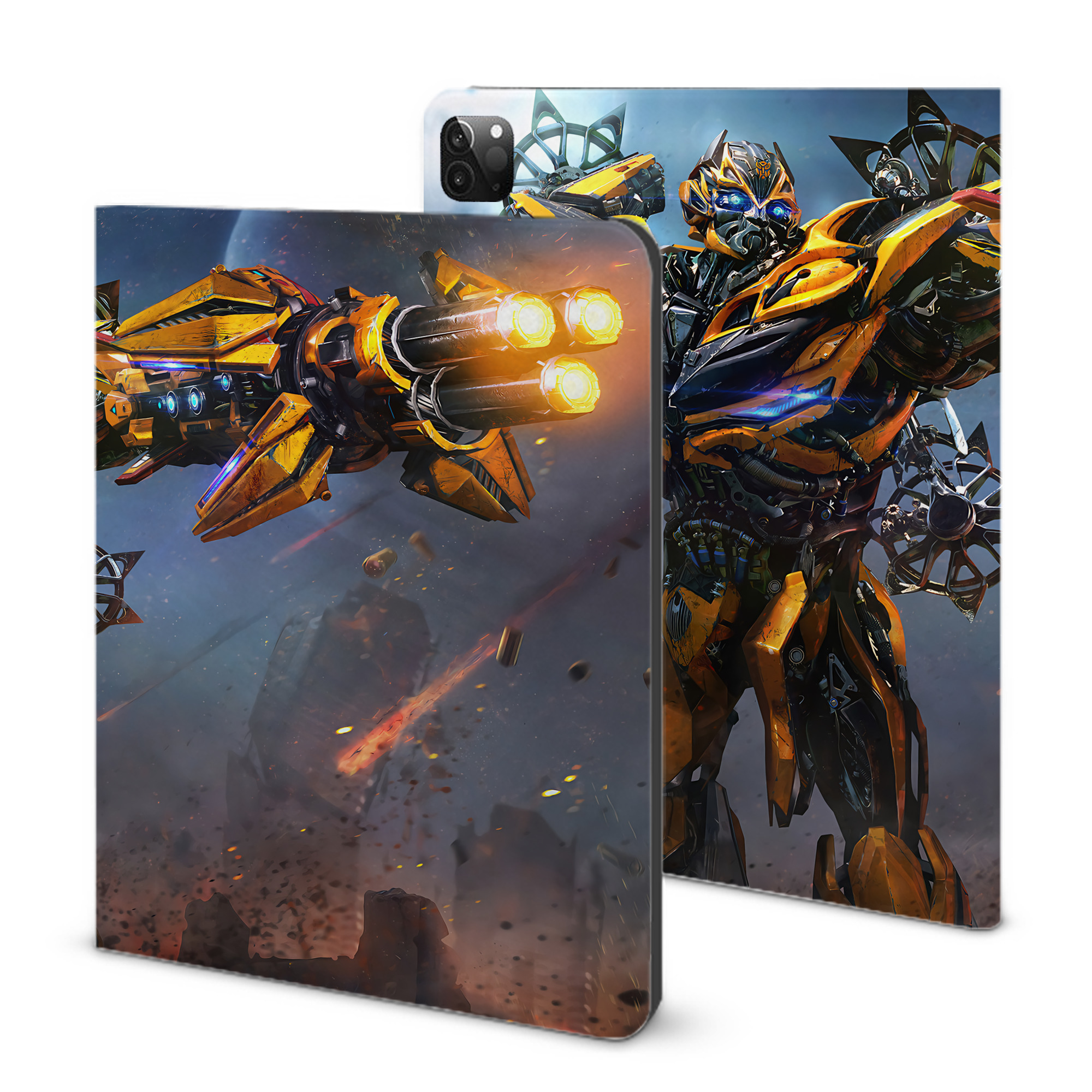 （画像用） Transformers トランスフォーマー IPadケース ペンホルダー付き ブックスタイルデザイン